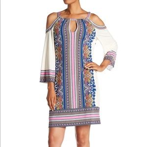 HALE BOB Cold Shoulder Dress. Perfect cruise or summer dress.